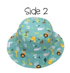 FlapJackKids Reversible Baby & Kids Patterned Sun Hat Grey Zoo | The Nest Attachment Parenting Hub