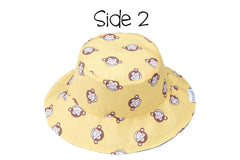 FlapJackKids Reversible Baby & Kids Patterned Sun Hat Lion & Monkey | The Nest Attachment Parenting Hub