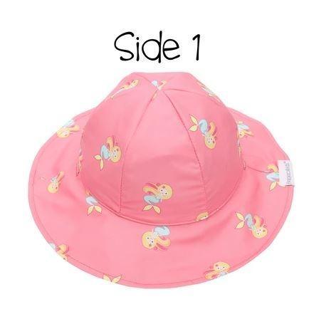 FlapJackKids Reversible Baby & Kids Patterned Sun Hat Mermaid & Seahorse | The Nest Attachment Parenting Hub