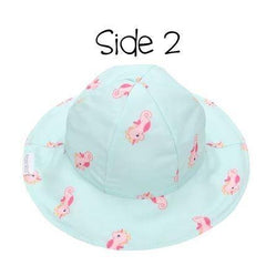 FlapJackKids Reversible Baby & Kids Patterned Sun Hat Mermaid & Seahorse | The Nest Attachment Parenting Hub