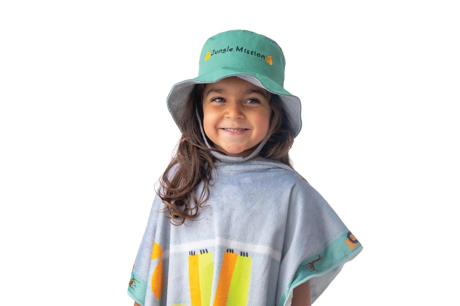 FlapJackKids UPF50 Cotton 3d Bucket Hats - Tiger & Safari Truck | The Nest Attachment Parenting Hub