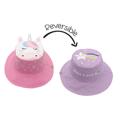FlapJackKids UPF50 Cotton 3d Bucket Hats - Unicorn & Magical Star | The Nest Attachment Parenting Hub