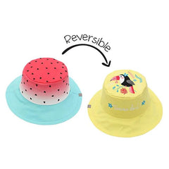 FlapJackKids UPF50 Cotton 3d Bucket Hats - Watermelon & Toucan | The Nest Attachment Parenting Hub