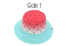 FlapJackKids UPF50 Cotton 3d Bucket Hats - Watermelon & Toucan | The Nest Attachment Parenting Hub