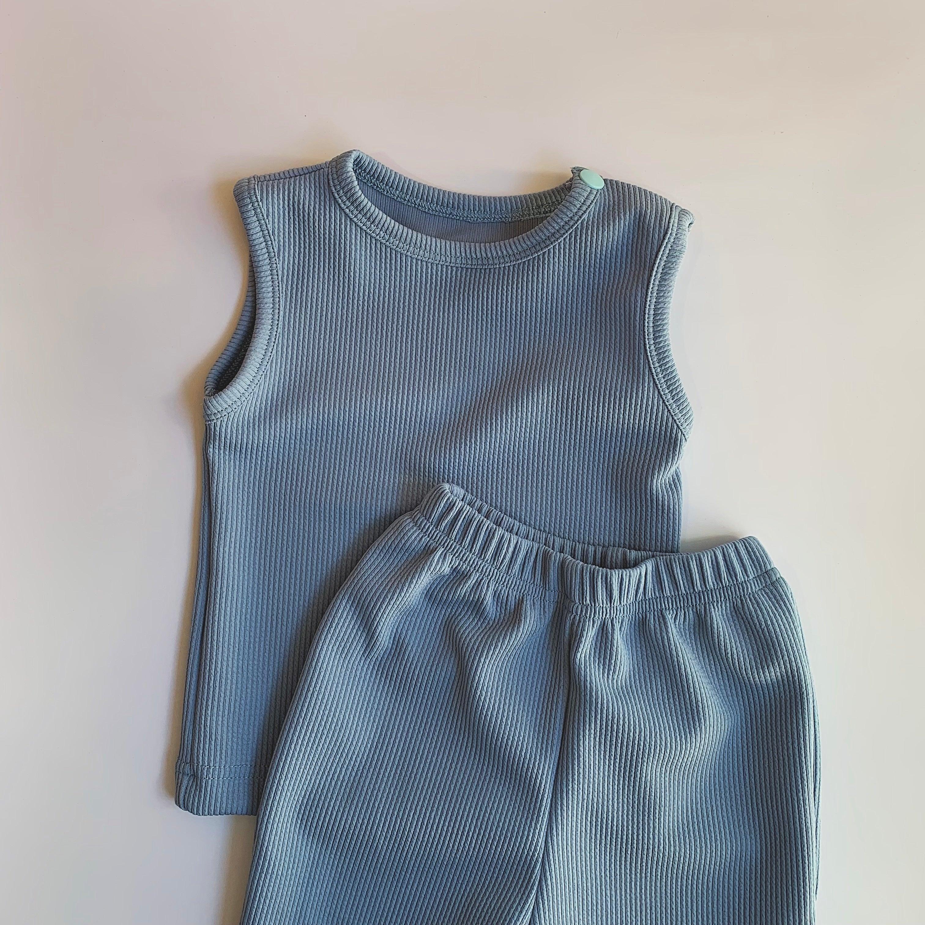 Gav + Icia Pete Co-ords - Dusty Blue | The Nest Attachment Parenting Hub