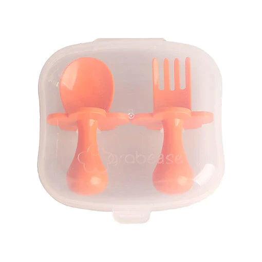 Grabease Ergonomic Utensils with Travel Case | The Nest Attachment Parenting Hub