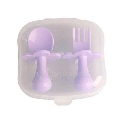 Grabease Ergonomic Utensils with Travel Case | The Nest Attachment Parenting Hub