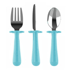 Grabease Stainless Steel Fork, Spoon & Knife Set 18m+ | The Nest Attachment Parenting Hub