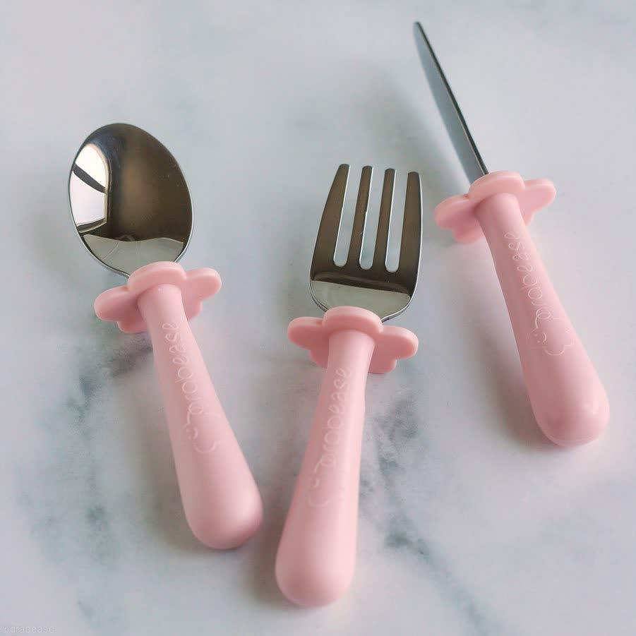Grabease Stainless Steel Fork, Spoon & Knife Set 18m+ | The Nest Attachment Parenting Hub