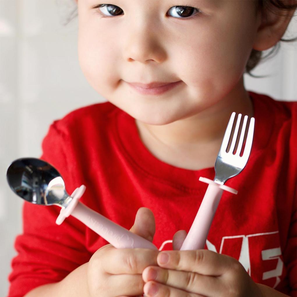 Grabease Stainless Steel Fork, Spoon & Knife Set 18m+ | The Nest Attachment Parenting Hub