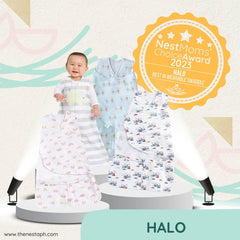 Halo Sleepsack Swaddle – Bunnies Baby Blue | The Nest Attachment Parenting Hub