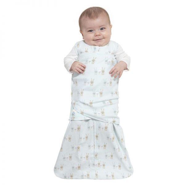 Halo Sleepsack Swaddle – Bunnies Baby Blue | The Nest Attachment Parenting Hub