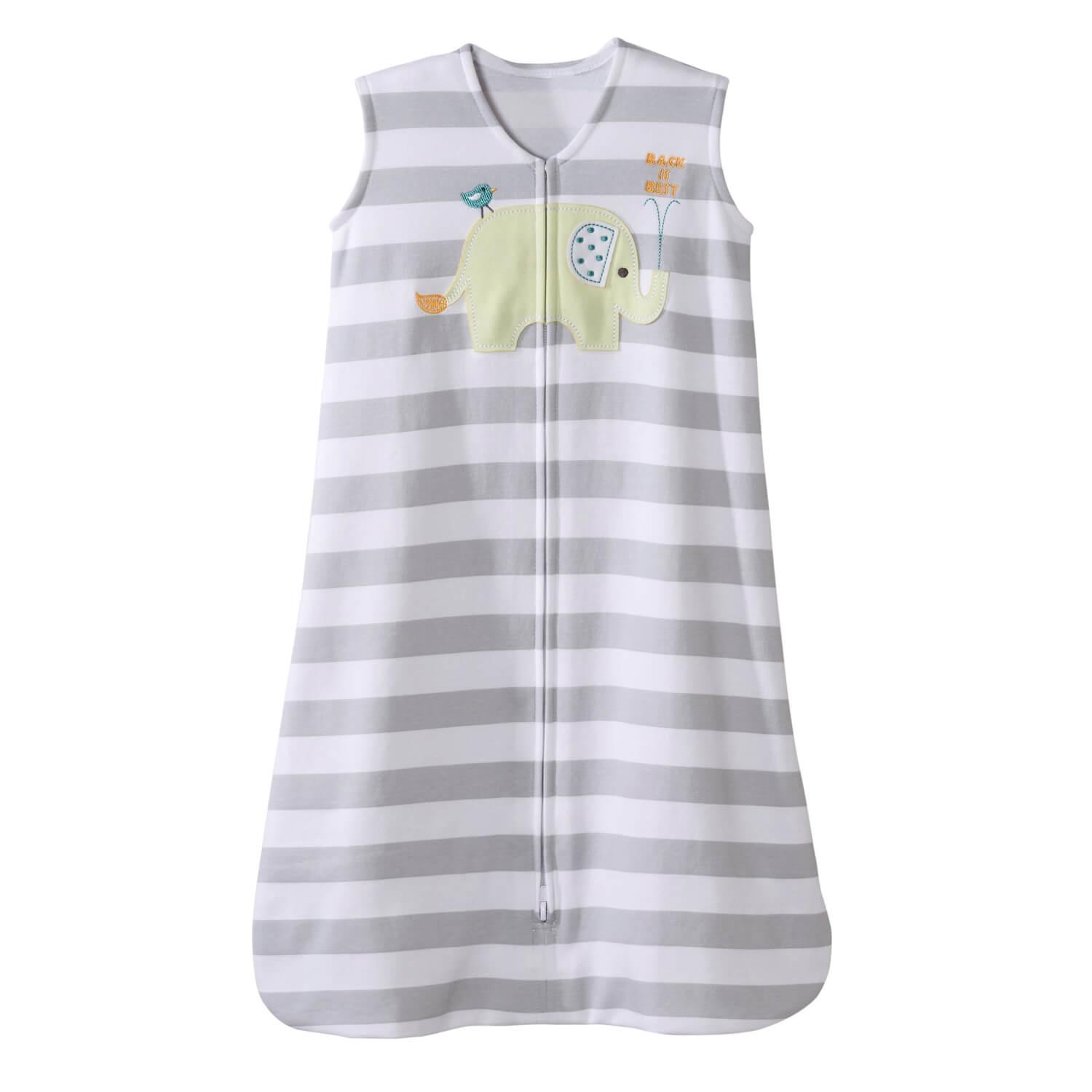 Halo Sleepsack Wearable Blanket – Gray Elephant Applique | The Nest Attachment Parenting Hub