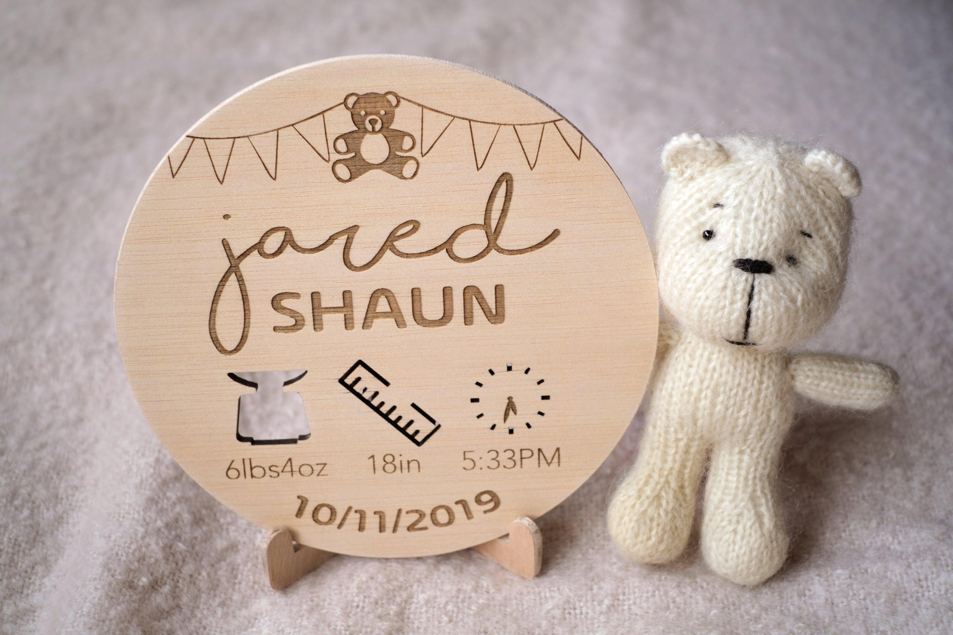 Hello World Baby Birth Details Disc | The Nest Attachment Parenting Hub