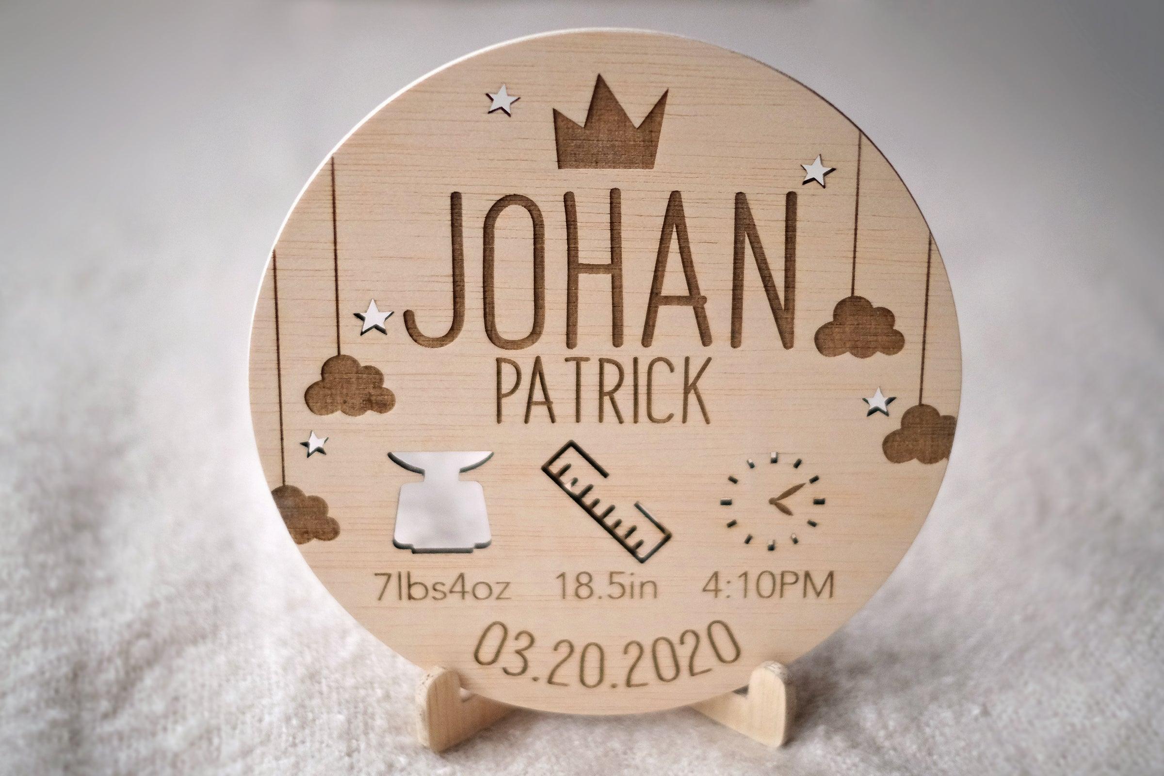 Hello World Baby Birth Details Disc | The Nest Attachment Parenting Hub