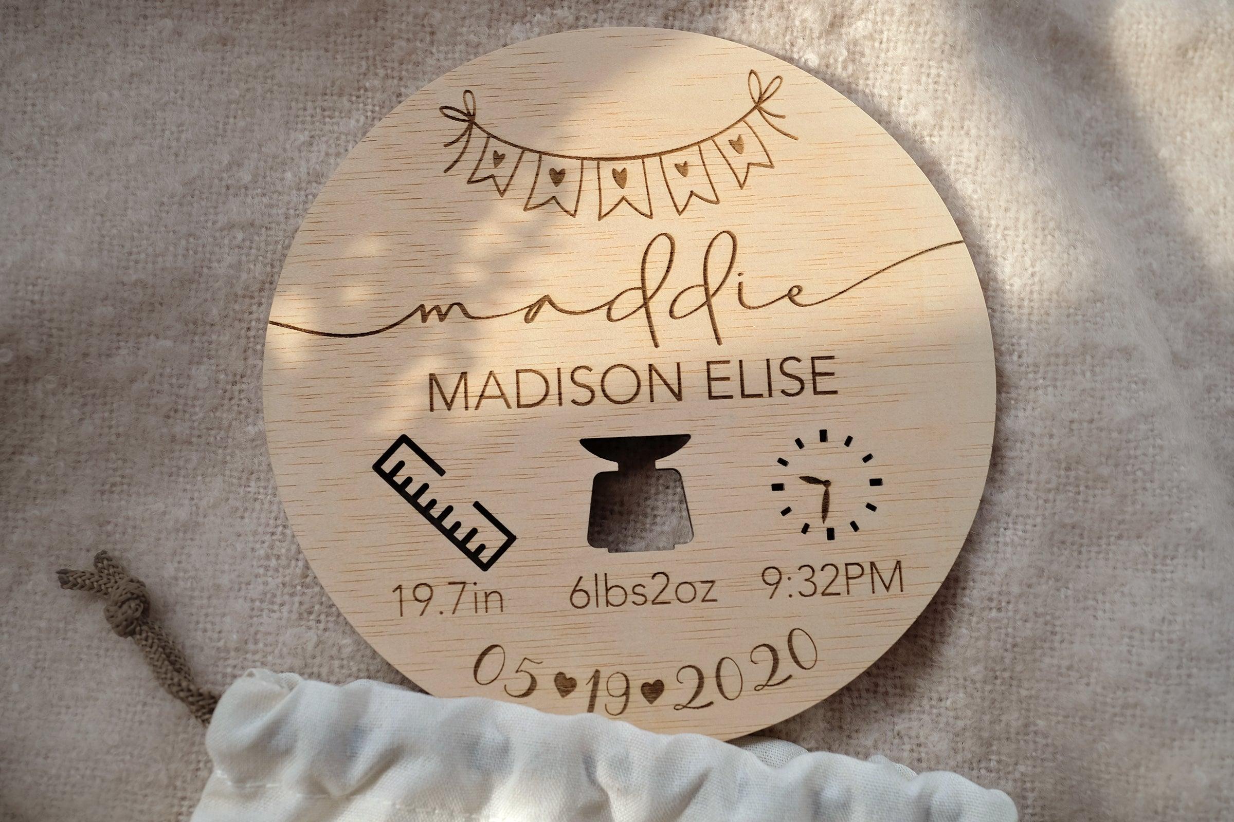 Hello World Baby Birth Details Disc | The Nest Attachment Parenting Hub