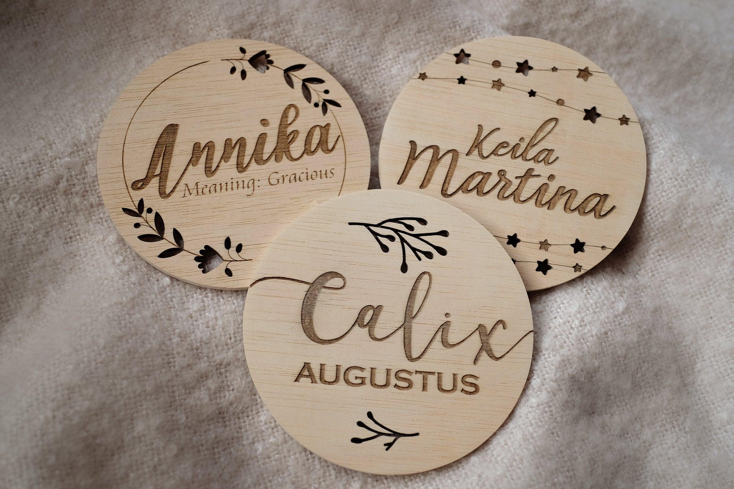 Hello World Baby Name and Announcement Disc | The Nest Attachment Parenting Hub