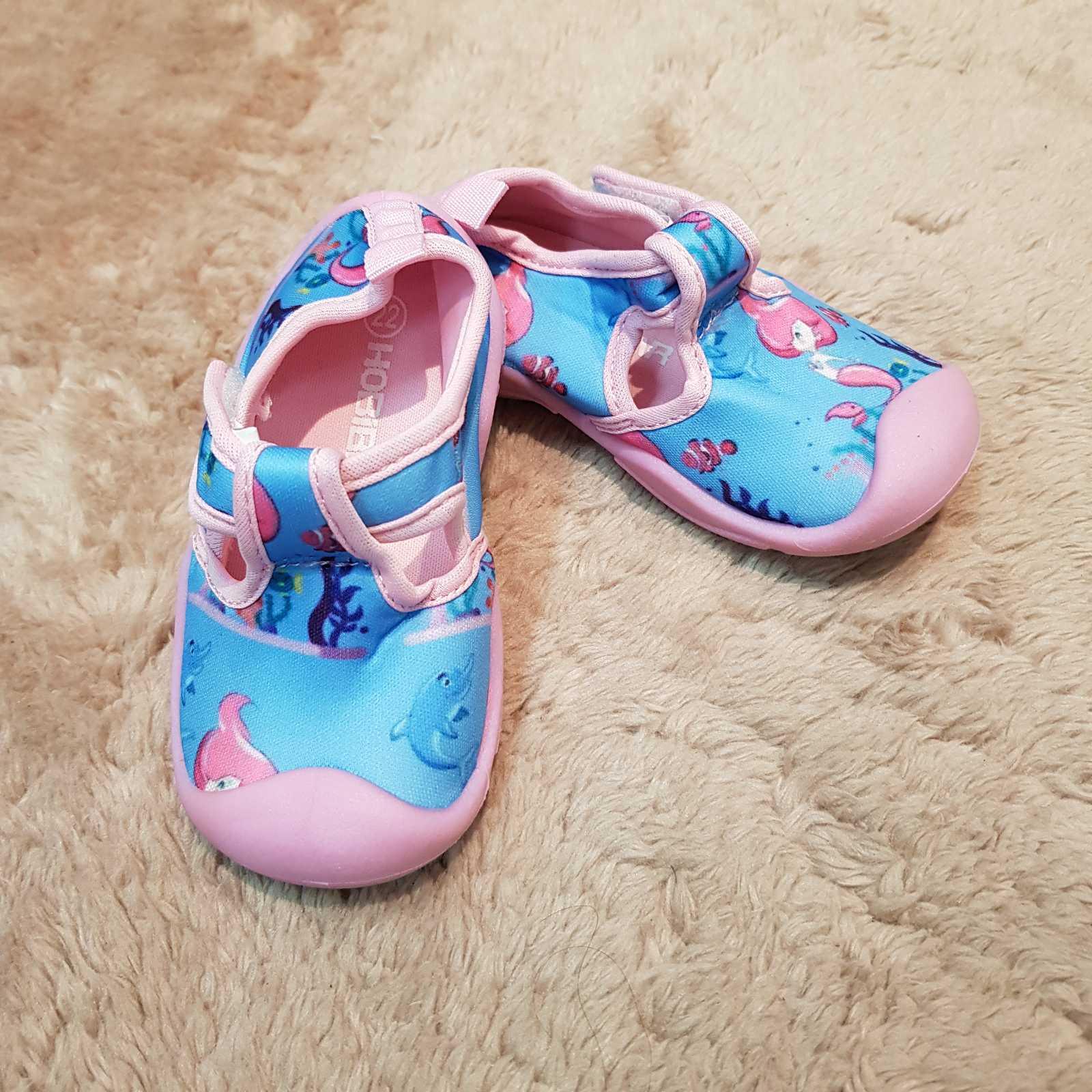 Hobibear Swim Sandals Blue Pink Mermaid | The Nest Attachment Parenting Hub