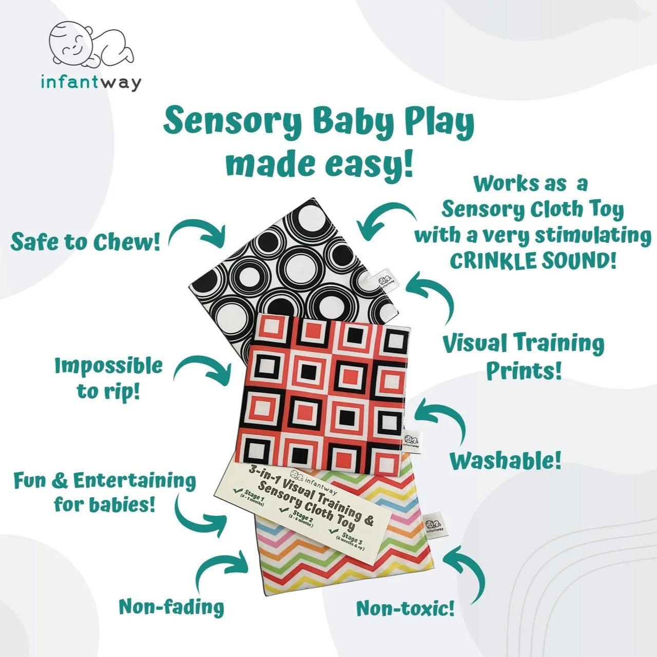 Infantway Huggabooks 3-in-1 Virtual Training and Sensory Cloth Toy | The Nest Attachment Parenting Hub