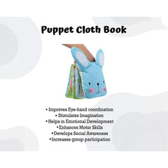 Huggabooks Bunny Puppet Cloth Book | The Nest Attachment Parenting Hub