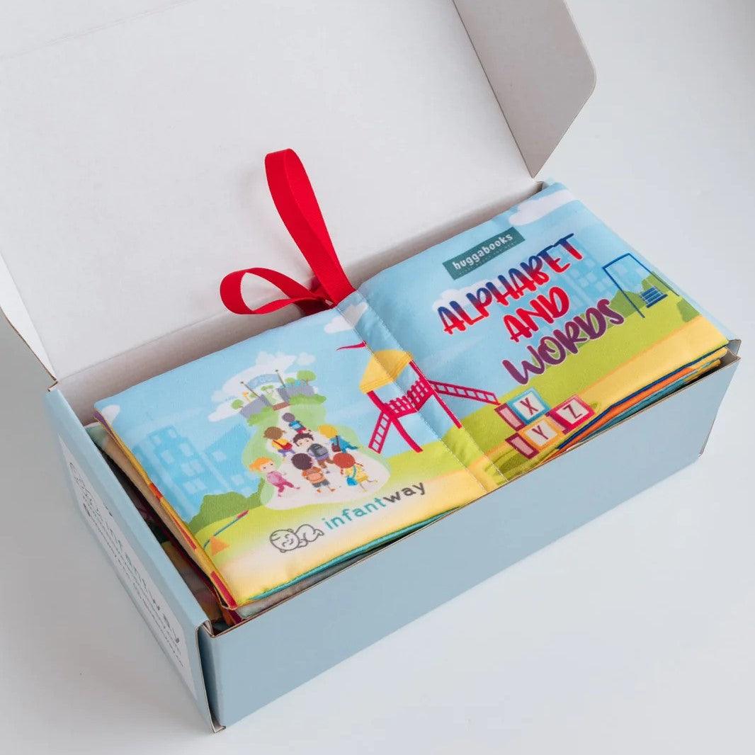 Infantway Huggabooks Early Learning Cloth Book Set | The Nest Attachment Parenting Hub