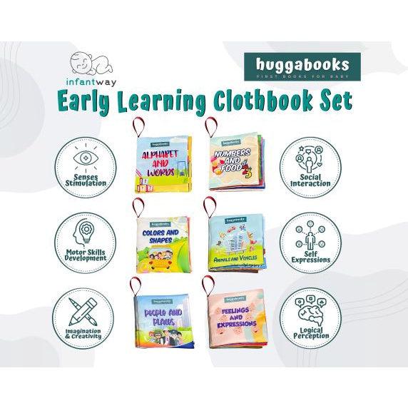 Infantway Huggabooks Early Learning Cloth Book Set | The Nest Attachment Parenting Hub