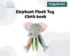 Huggabooks Elephant Plush Toy Cloth Book | The Nest Attachment Parenting Hub
