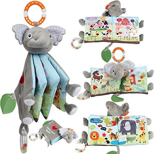 Huggabooks Elephant Plush Toy Cloth Book | The Nest Attachment Parenting Hub