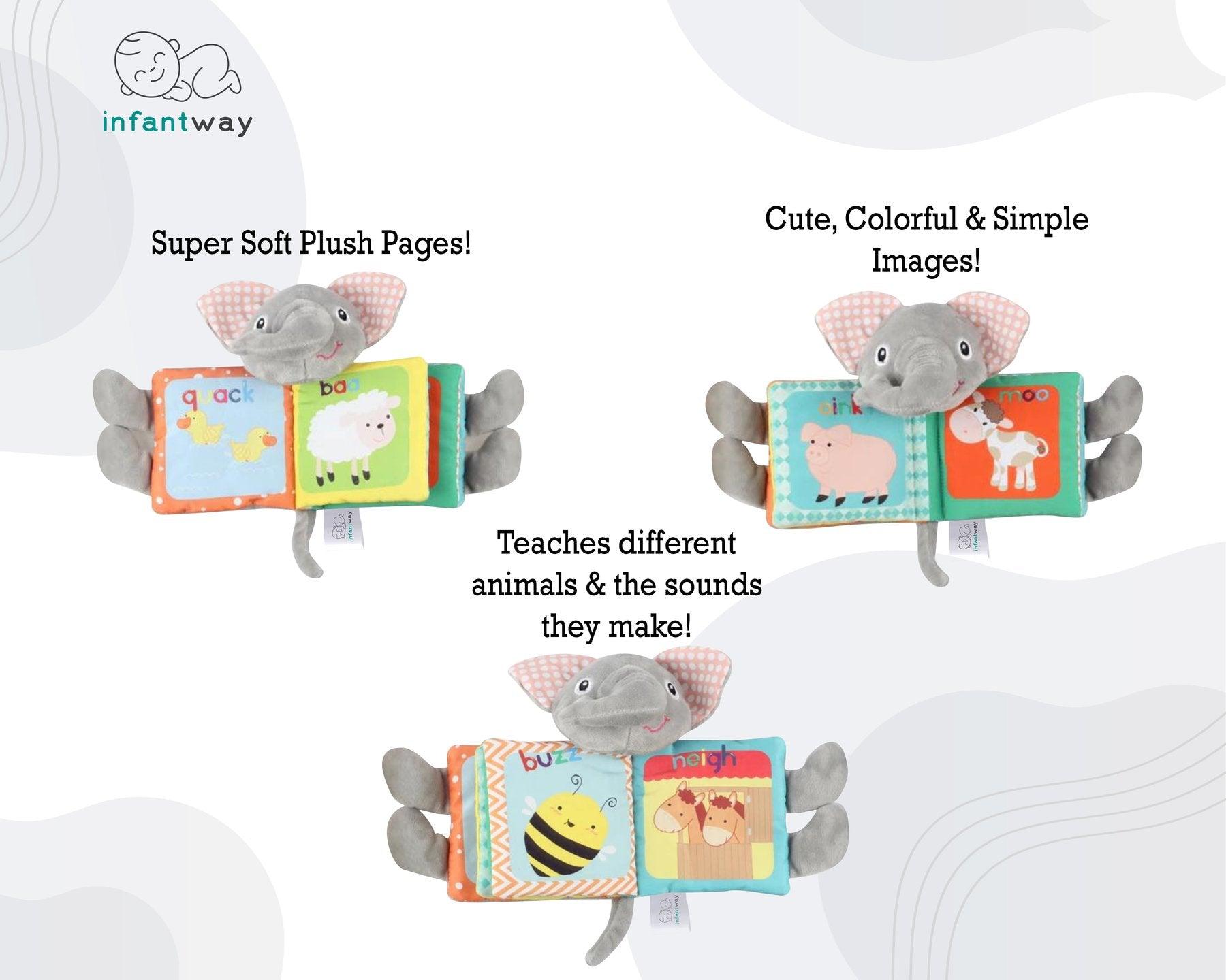 Huggabooks Elephant Plush Toy Cloth Book | The Nest Attachment Parenting Hub