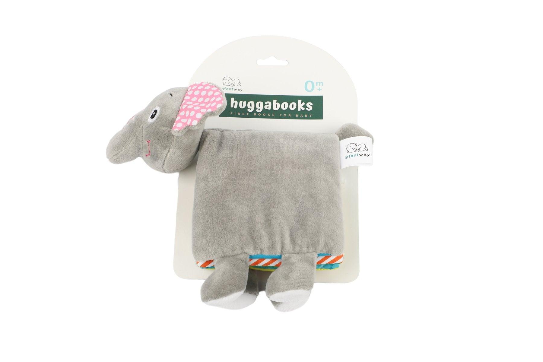 Huggabooks Elephant Plush Toy Cloth Book | The Nest Attachment Parenting Hub