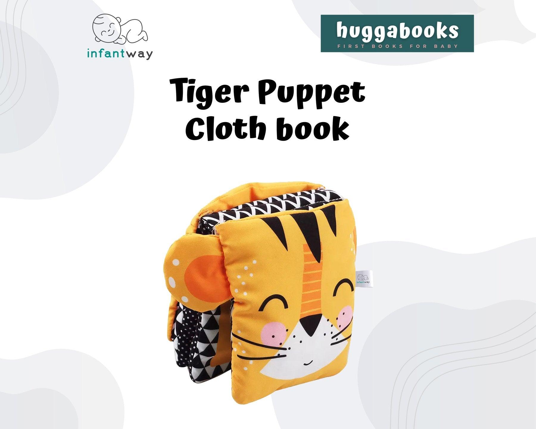 Huggabooks Tiger Puppet Cloth Book | The Nest Attachment Parenting Hub
