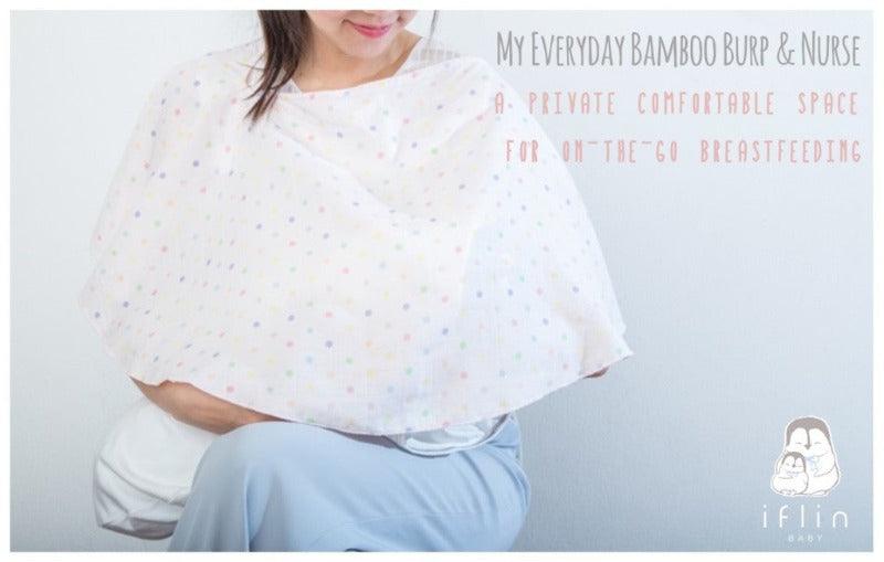 Iflin My Everyday Bamboo Burp & Nurse (2 in 1) | The Nest Attachment Parenting Hub