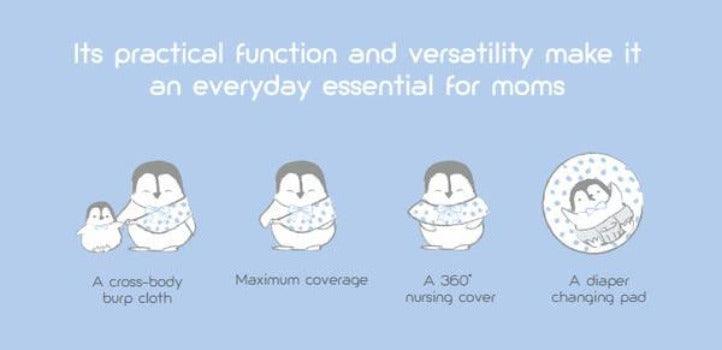 Iflin My Everyday Bamboo Burp & Nurse (2 in 1) | The Nest Attachment Parenting Hub