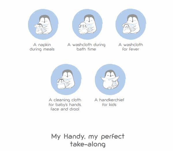 Iflin My Handy Bamboo Washcloth & Napkin 6's | The Nest Attachment Parenting Hub