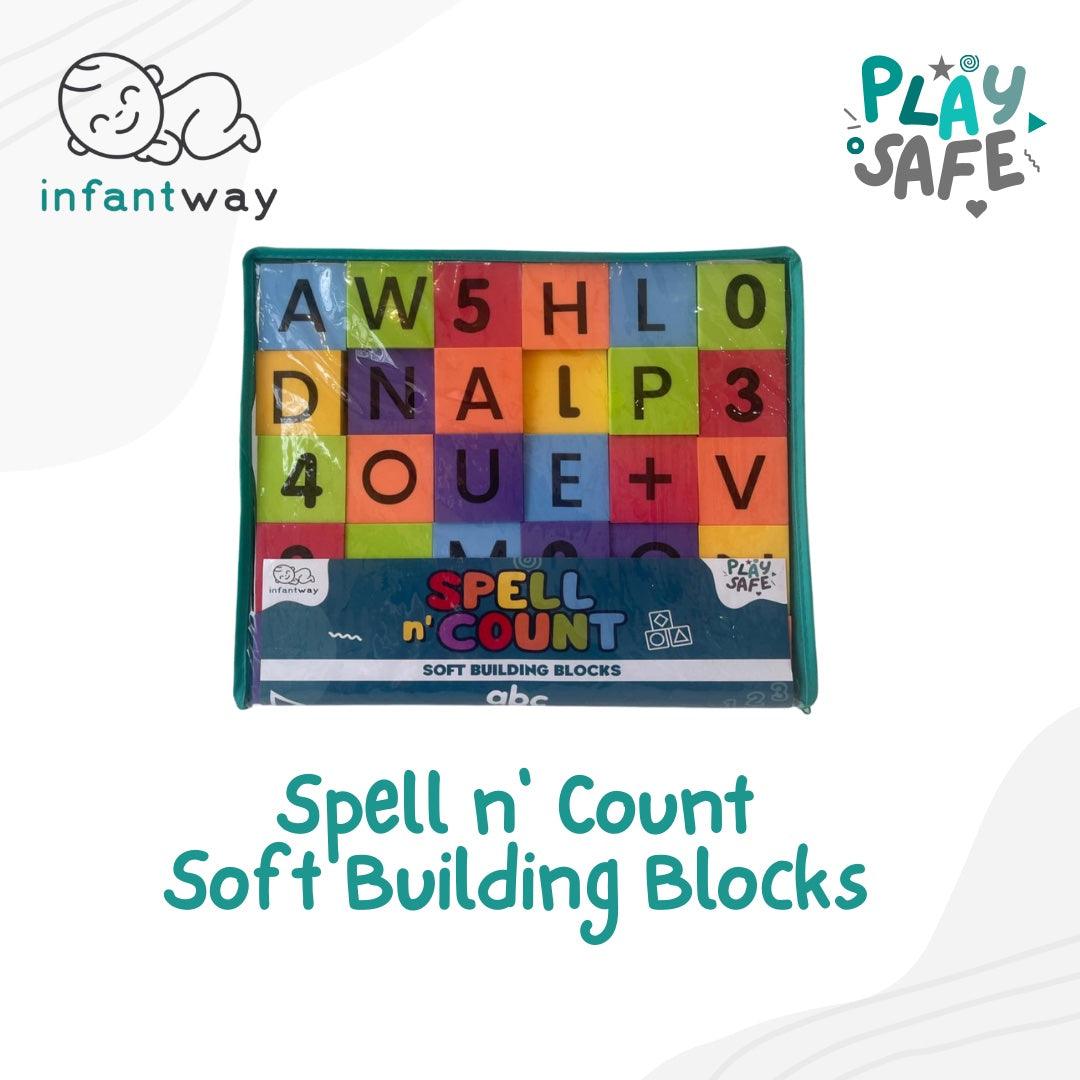 Infantway Playsafe Spell n' Count Soft Building Blocks | The Nest Attachment Parenting Hub