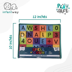 Infantway Playsafe Spell n' Count Soft Building Blocks | The Nest Attachment Parenting Hub