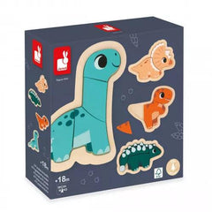 Janod Dino 4 Progressive Puzzles 18m+ (J05824) | The Nest Attachment Parenting Hub