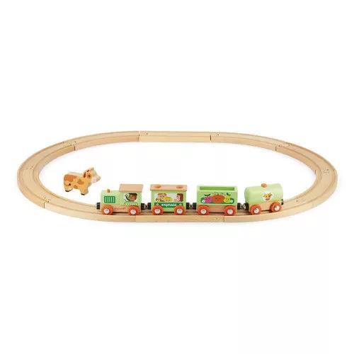 Janod Farm Train with Track (J04630) | The Nest Attachment Parenting Hub