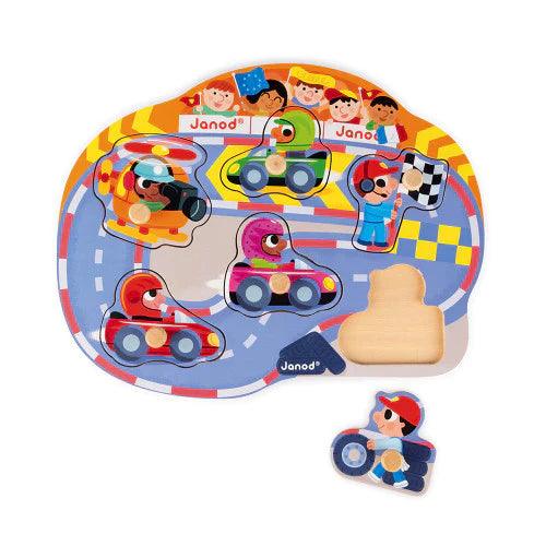 Janod Happy Racing Puzzle (J07100) | The Nest Attachment Parenting Hub