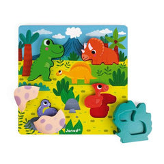 Janod Hide & Seek Dino Puzzle 6pcs (J07104) | The Nest Attachment Parenting Hub