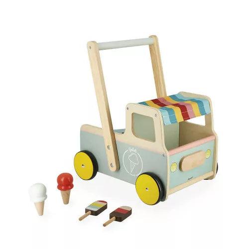 Janod Ice Cream Cart Push-Along Trolley (J08049) | The Nest Attachment Parenting Hub