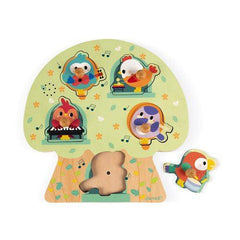 Janod Musical Puzzle Birdy Party (J07092) | The Nest Attachment Parenting Hub