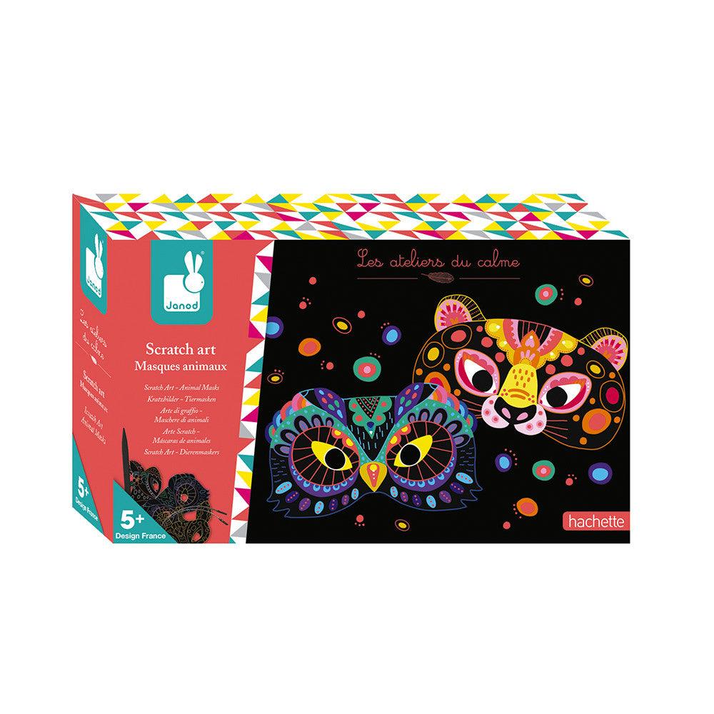 Janod Scratch Art Animal Masks (J07807) | The Nest Attachment Parenting Hub