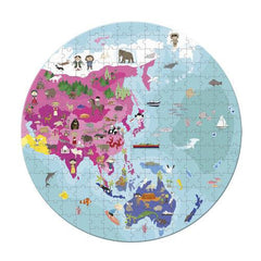 Janod World Both Side Rounded Puzzle 208pcs (J02655) | The Nest Attachment Parenting Hub