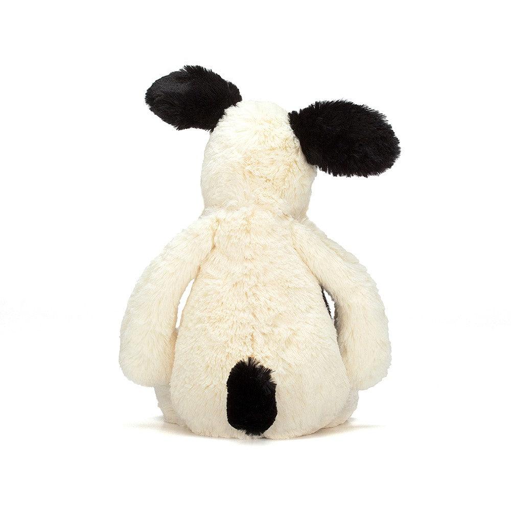 Jellycat Bashful Black and Cream Puppy Medium | The Nest Attachment Parenting Hub