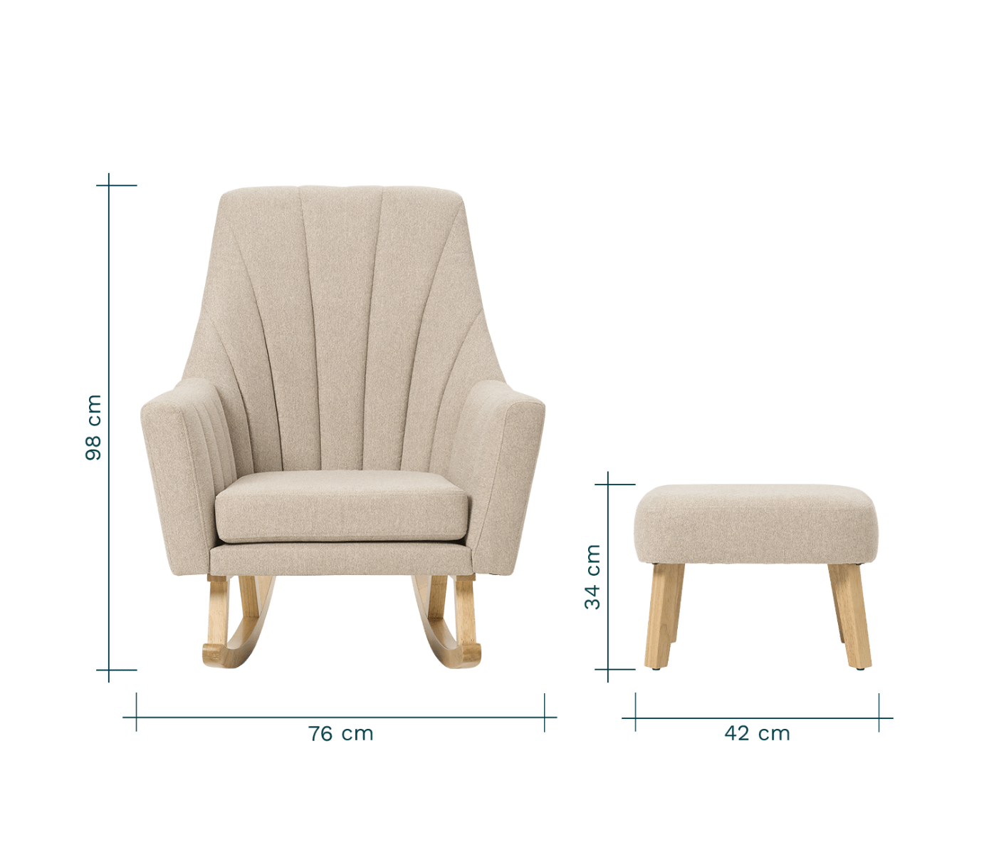 Tutti Bambini Jonah Rocking Chair & Foot Stool Set | The Nest Attachment Parenting Hub