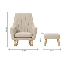 Tutti Bambini Jonah Rocking Chair & Foot Stool Set | The Nest Attachment Parenting Hub