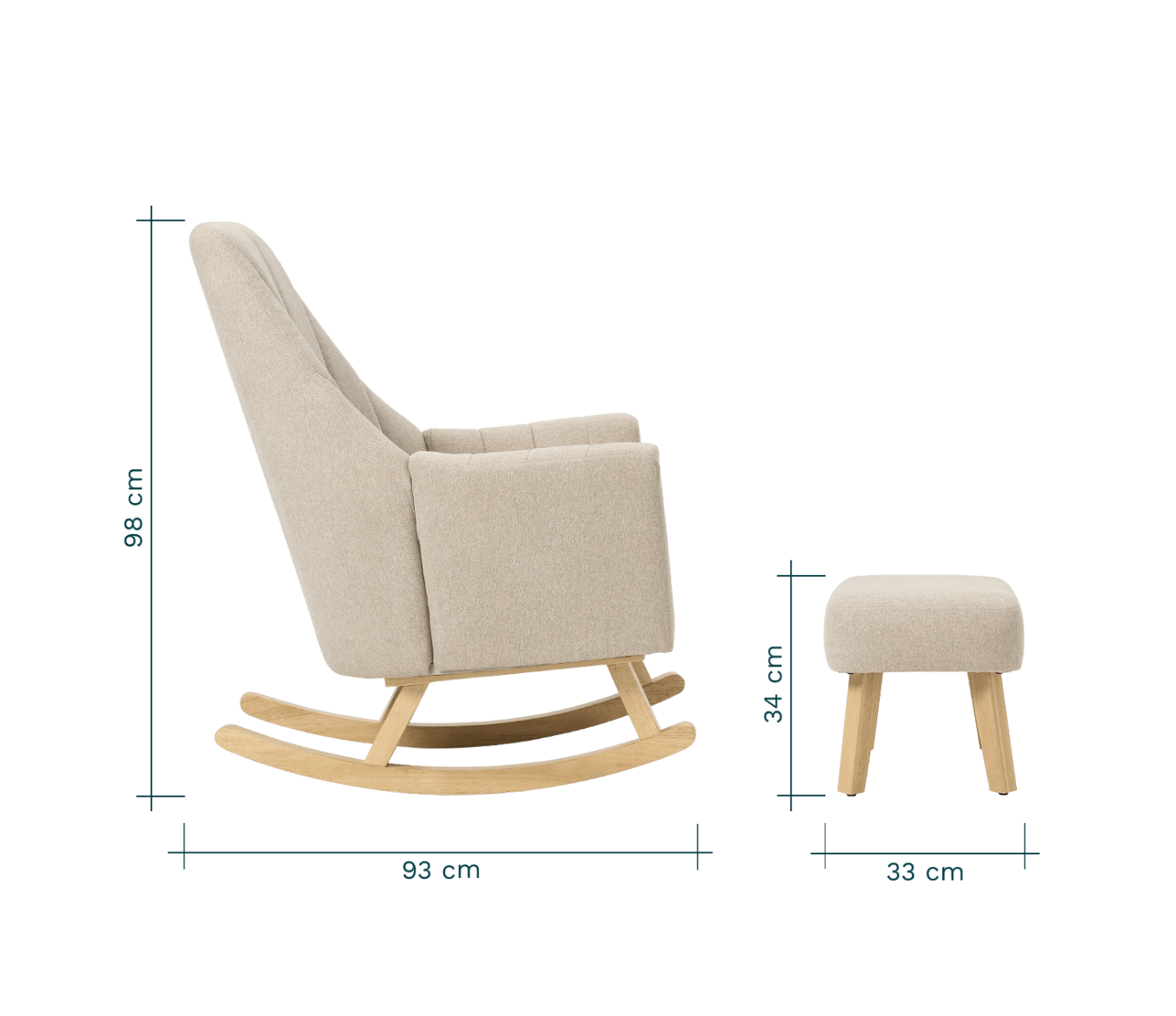 Tutti Bambini Jonah Rocking Chair & Foot Stool Set | The Nest Attachment Parenting Hub