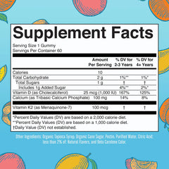 MaryRuth's Vitamin K2+D3 Calcium Gummies