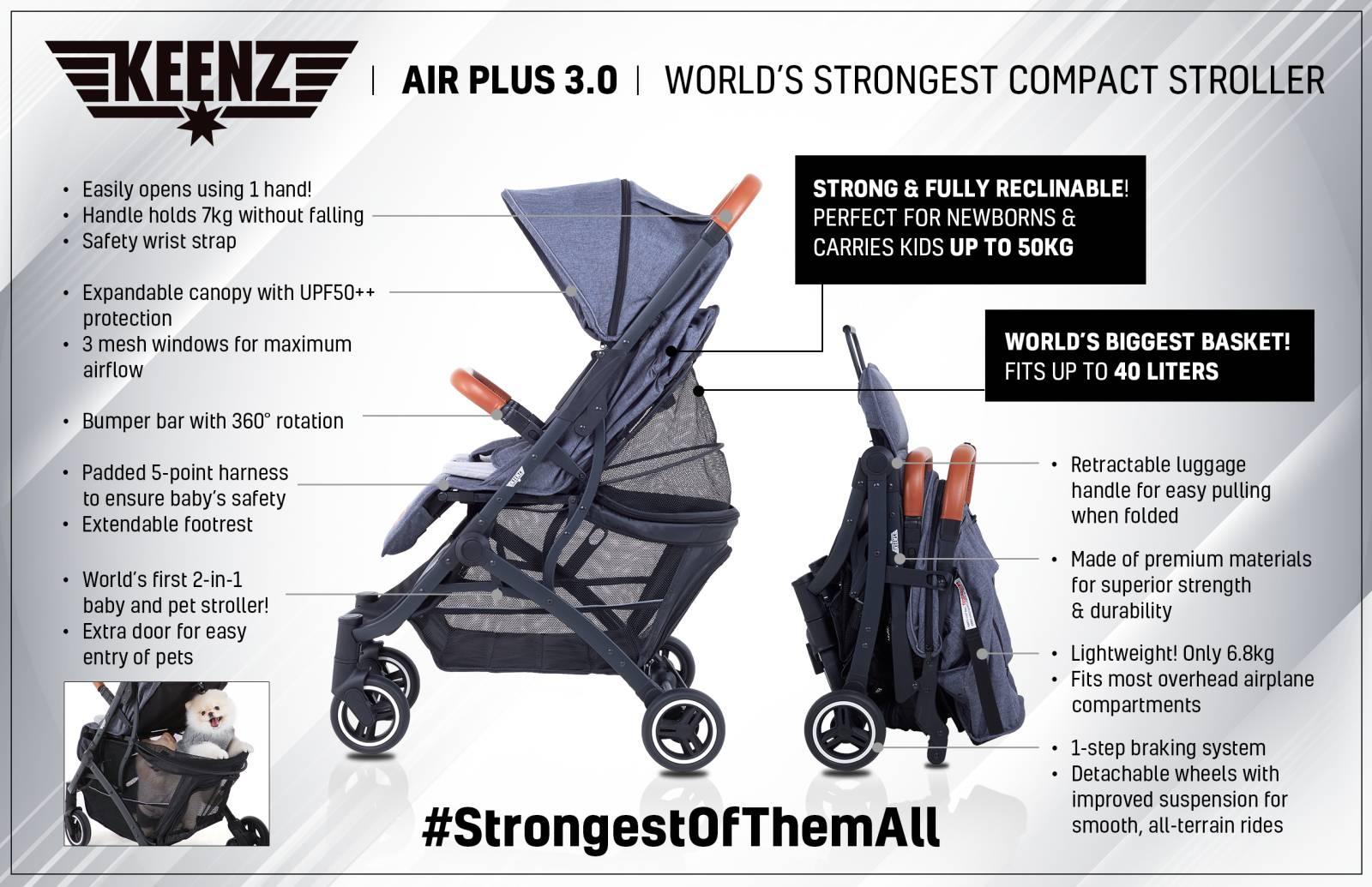 Keenz air shop plus cabin stroller